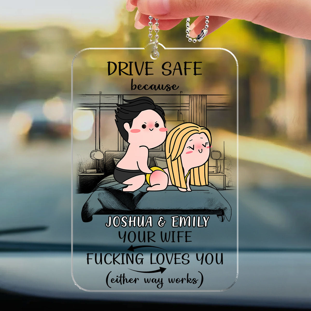 Take Care On The Road You Mean The World To Me - Personalized Custom Car Ornament