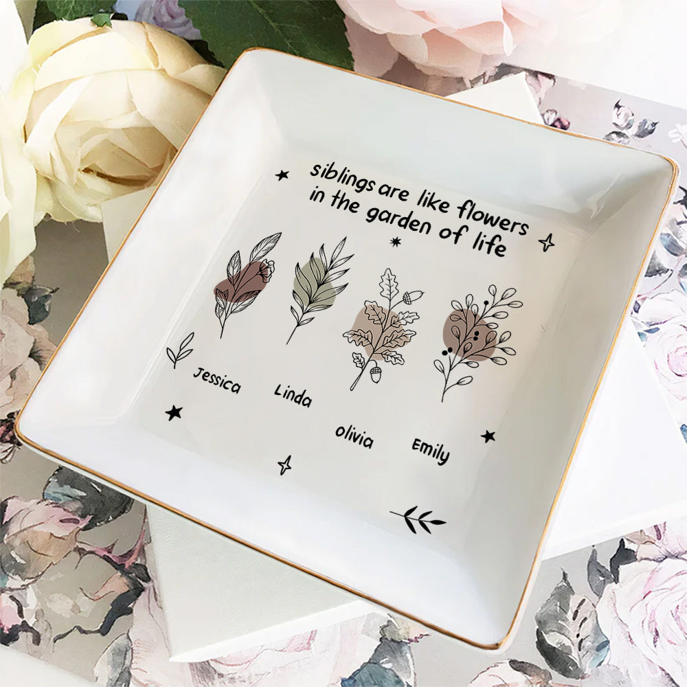 Flowers In The My Life - Personalized Custom Jewelry Dish