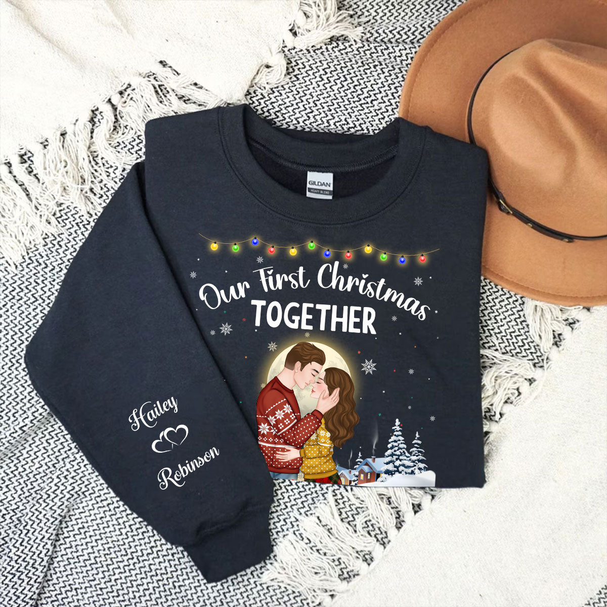 Couple Together Christmas - Personalized Custom Sweatshirt