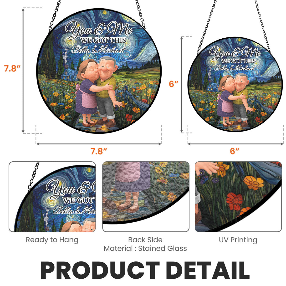 We Are Together For The Last - Personalized Custom Window Hanging Suncatcher