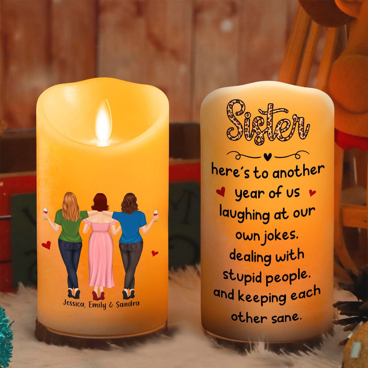 Another Year Together - Personalized Custom LED Candle