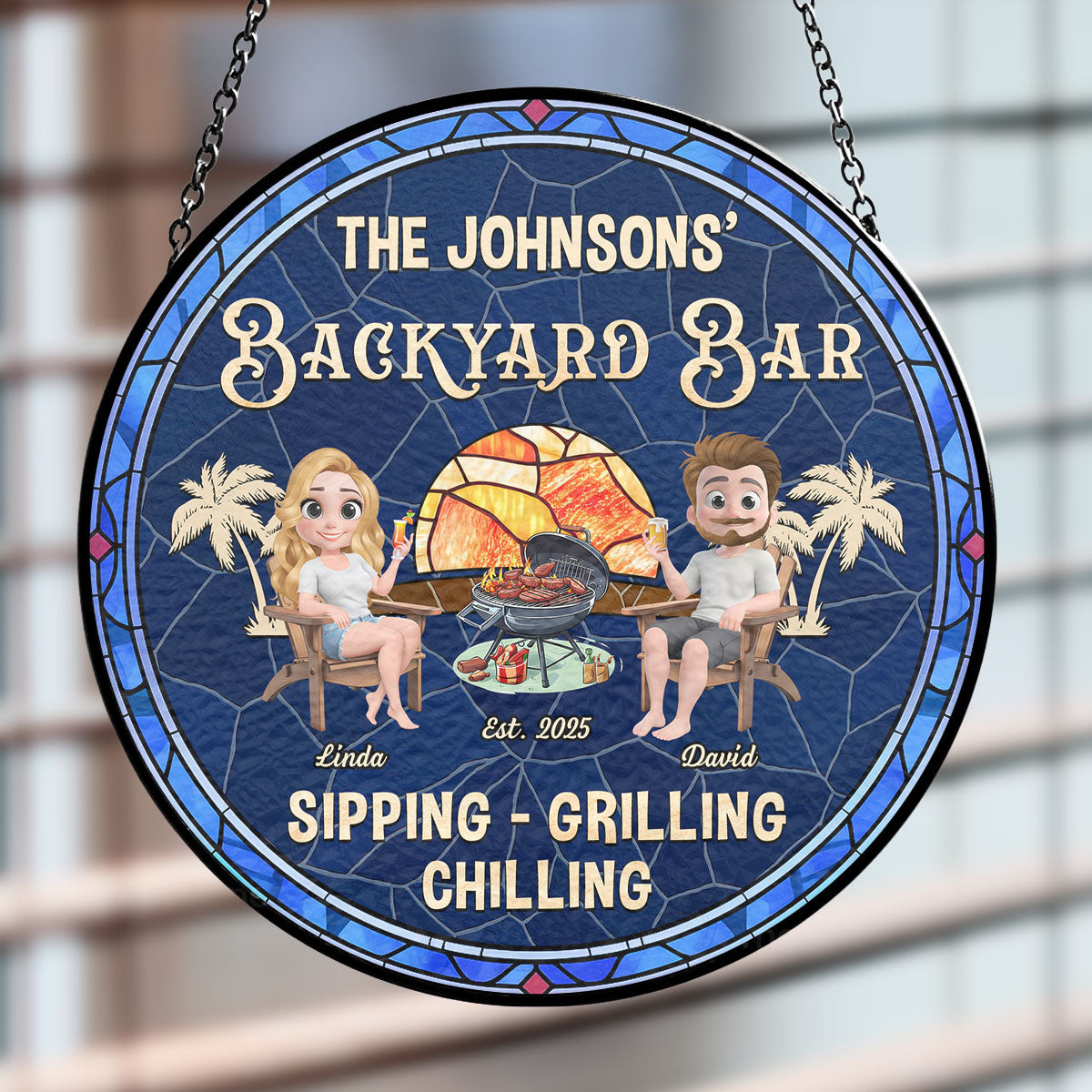 We At Pool And Patio - Personalized Custom Window Hanging Suncatcher