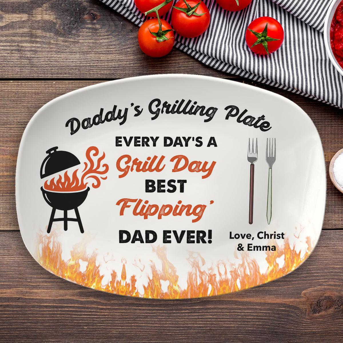 King Of The Grill - Personalized Custom Platter