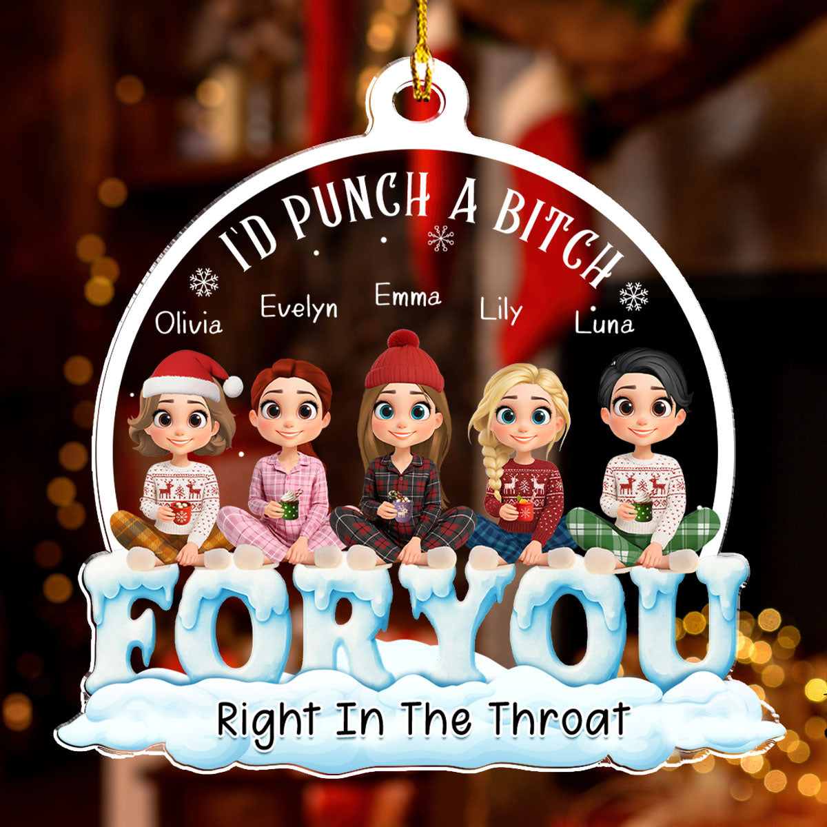 For You Bestie - Personalized Custom Acrylic Ornament