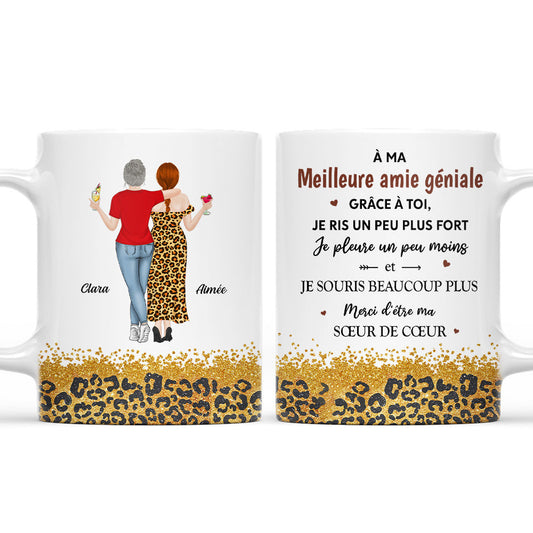 Mug Personnalisé - Grâce À Toi, Je Ris Un Peu Plus Fort