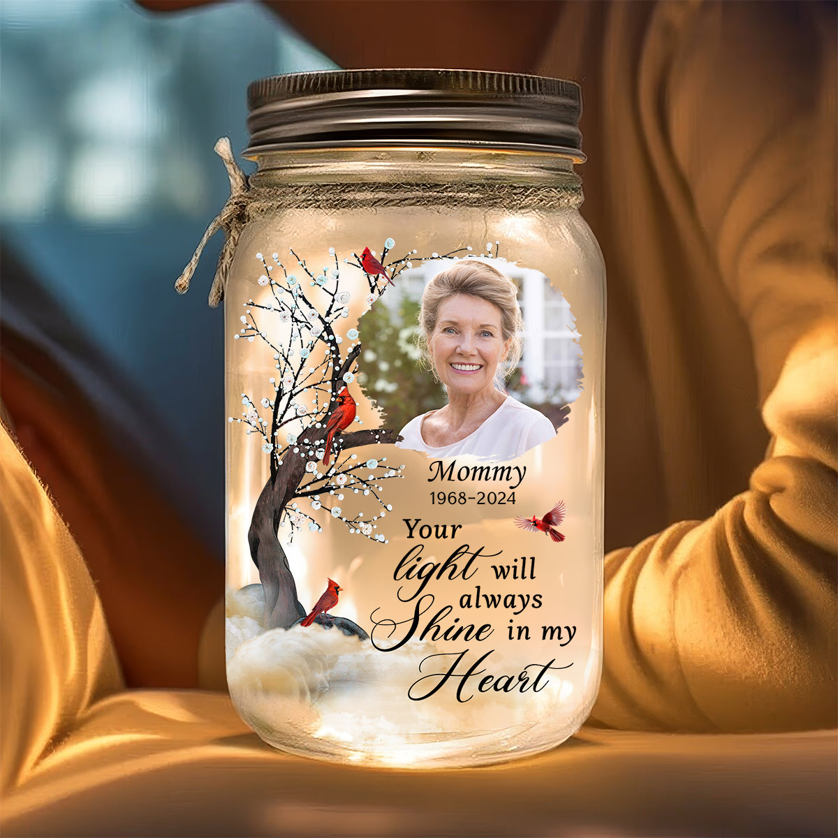 You Light My Heart - Personalized Custom Mason Jar Light
