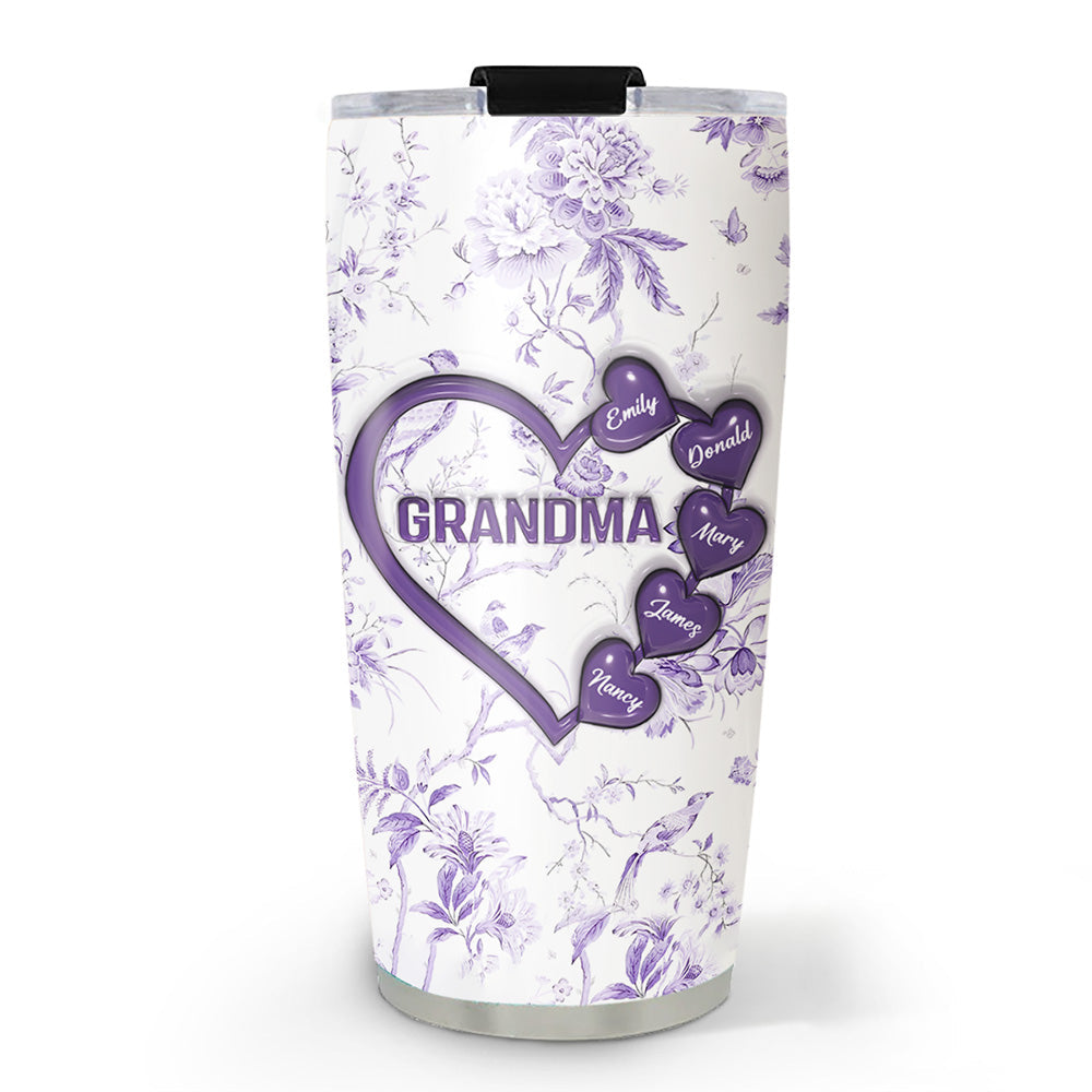 Love Being Grandma - Personalized Custom 3D Inflated Effect Tumbler