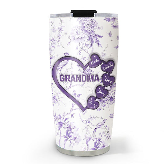 Love Being Grandma - Personalized Custom 3D Inflated Effect Tumbler