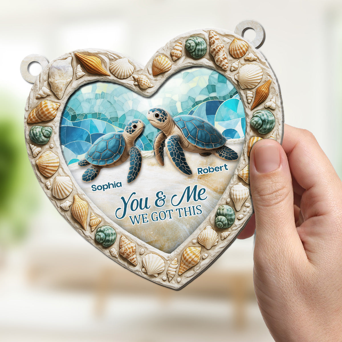 To The Ocean And Back - Personalized Custom Suncatcher
