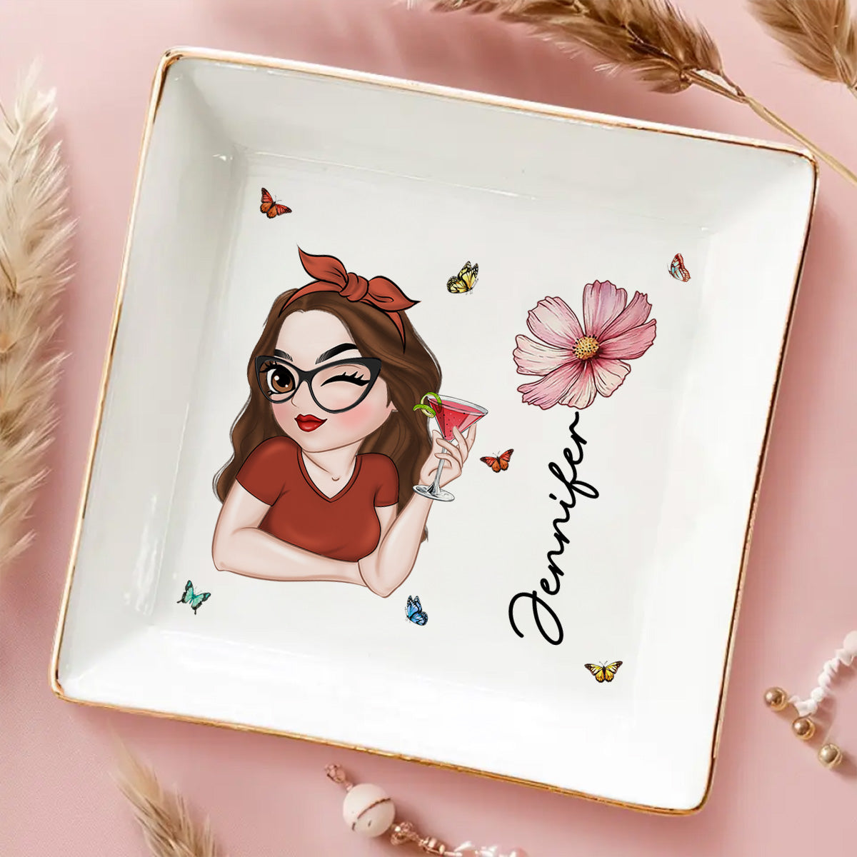 Beautiful Bestie - Personalized Custom Jewelry Dish