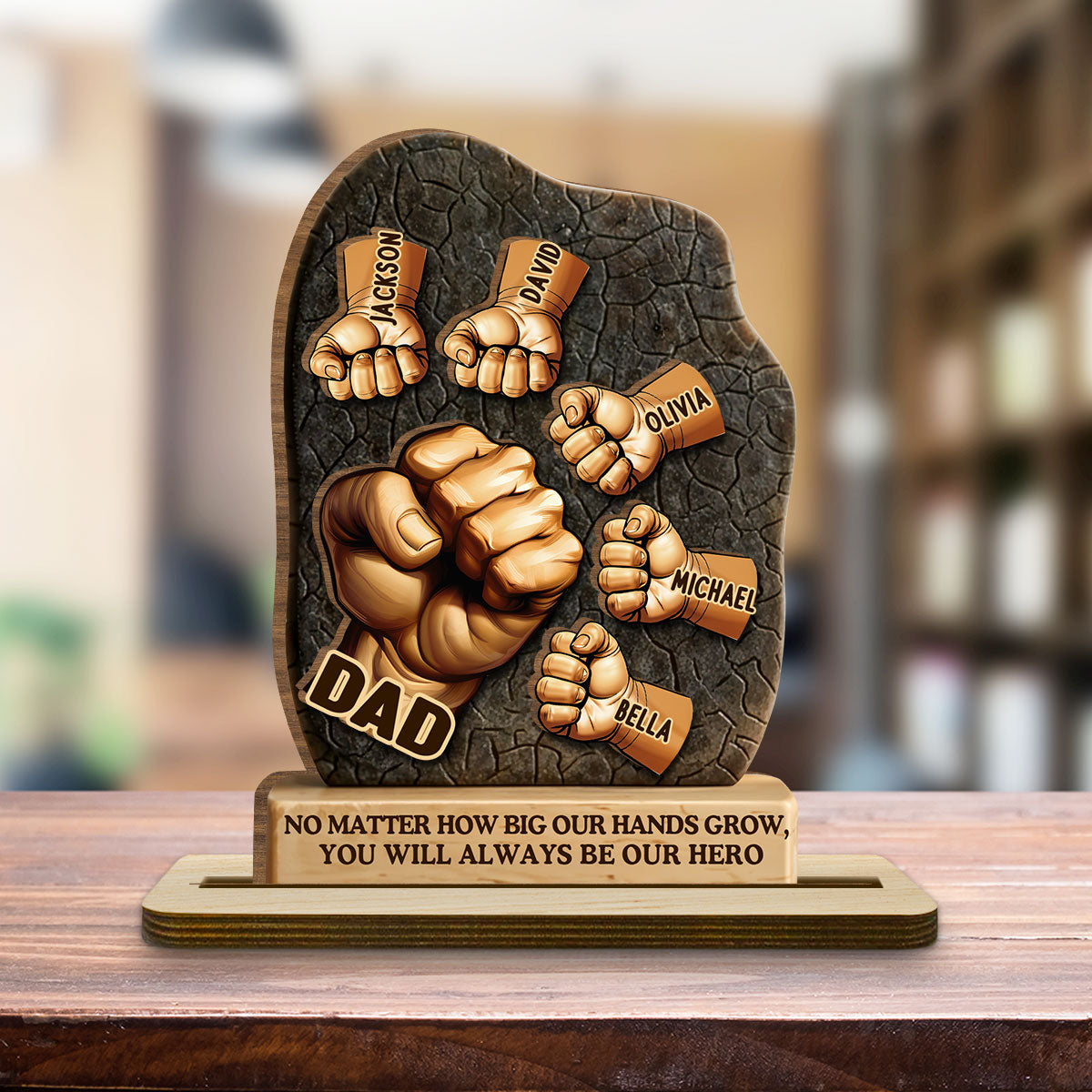 We Will Always Reach For You - Personalized Custom 2-Layer Wood Plaque With Flat Base