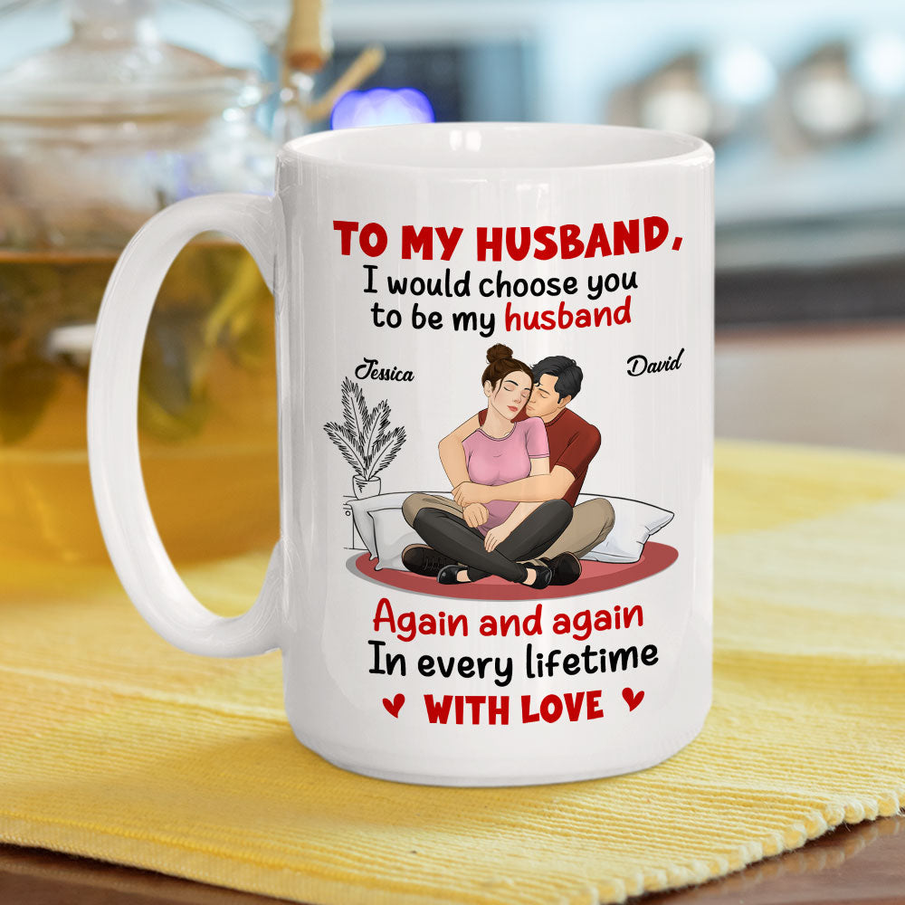 My Heart Repeats Your Name - Personalized Custom Coffee Mug