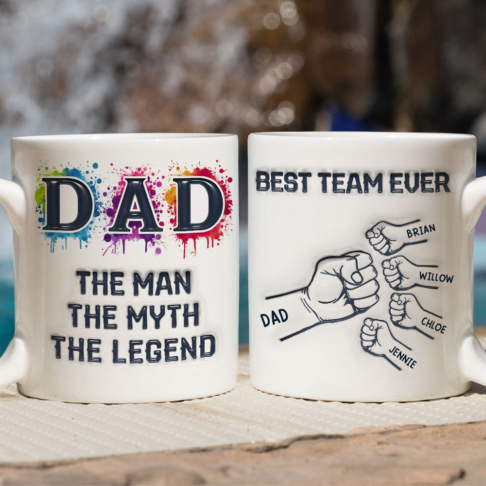 Papa We Love You - Personalized Custom 3D Inflated Effect Mug