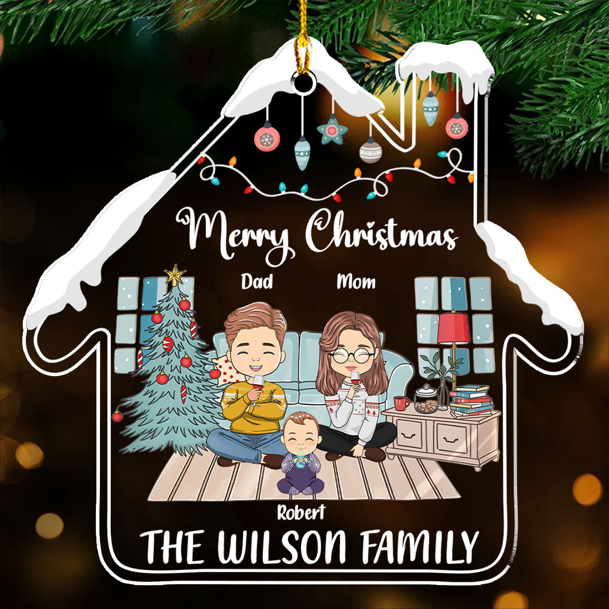 Very Merry Christmas - Personalized Custom Acrylic Ornament