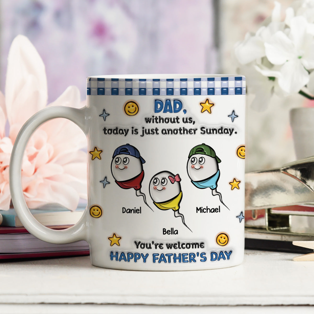 Without Me - Personalized Custom 3D Effect Coffee Mug