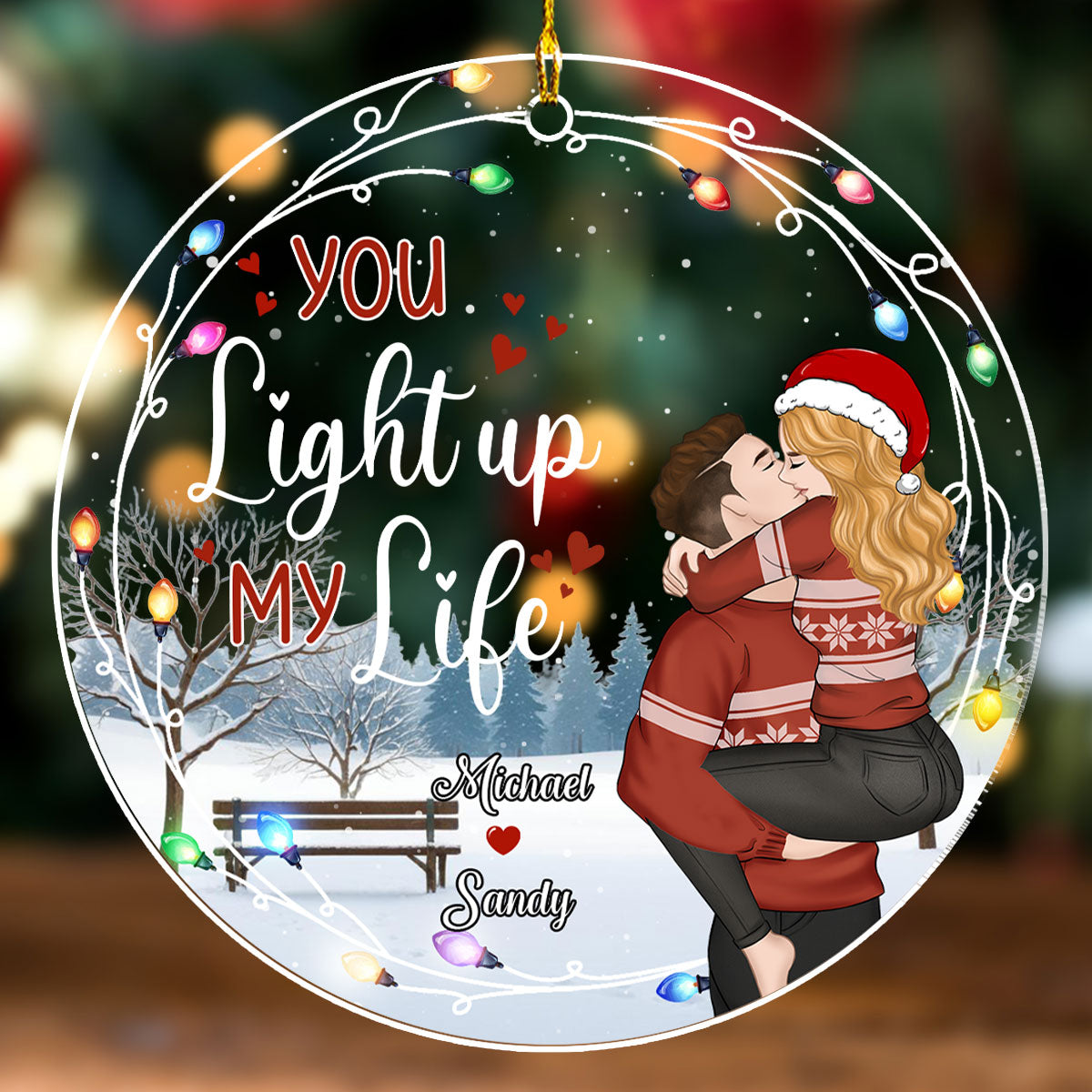 Just For U - Personalized Custom Acrylic Ornament