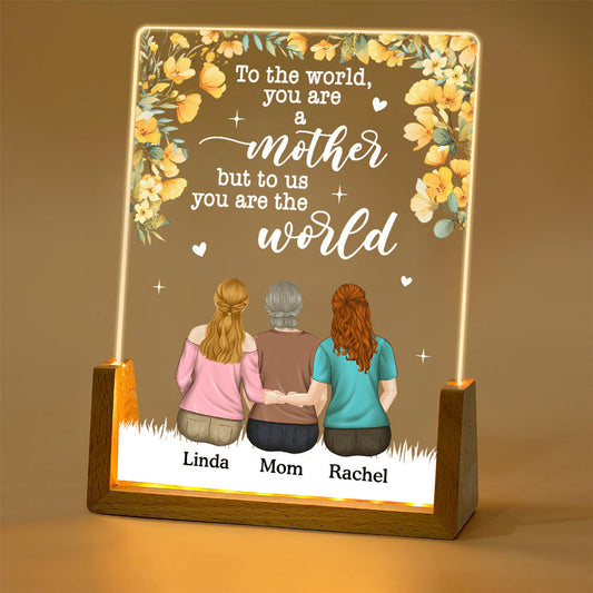 You Are The World - Personalized Custom Plaque With Walnut Base