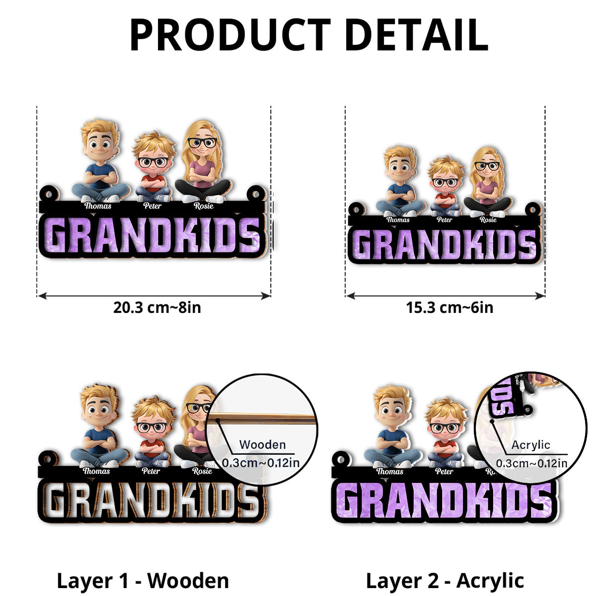 Grandkids Is My Sunshine - Personalized Custom Suncatcher