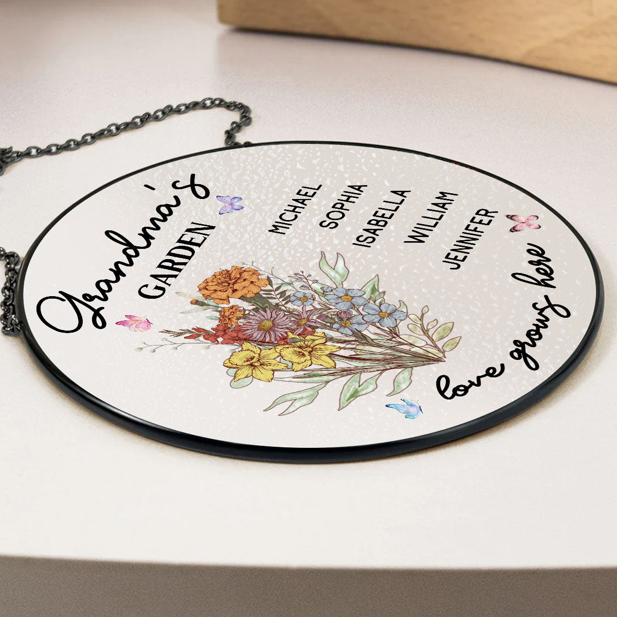 Floral Garden - Personalized Custom Window Hanging Suncatcher