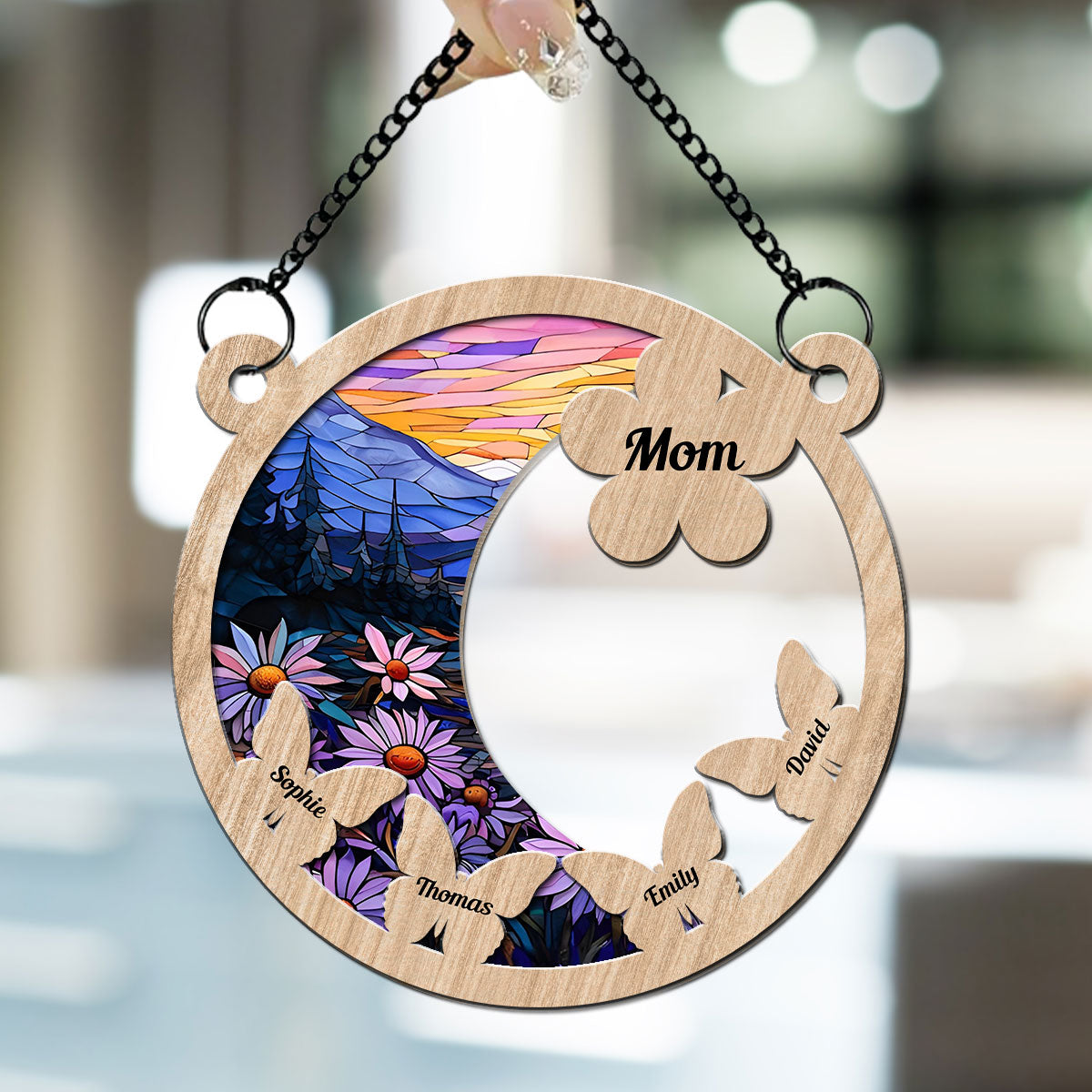 Whispers Of Butterflies And Flowers - Personalized Custom Suncatcher