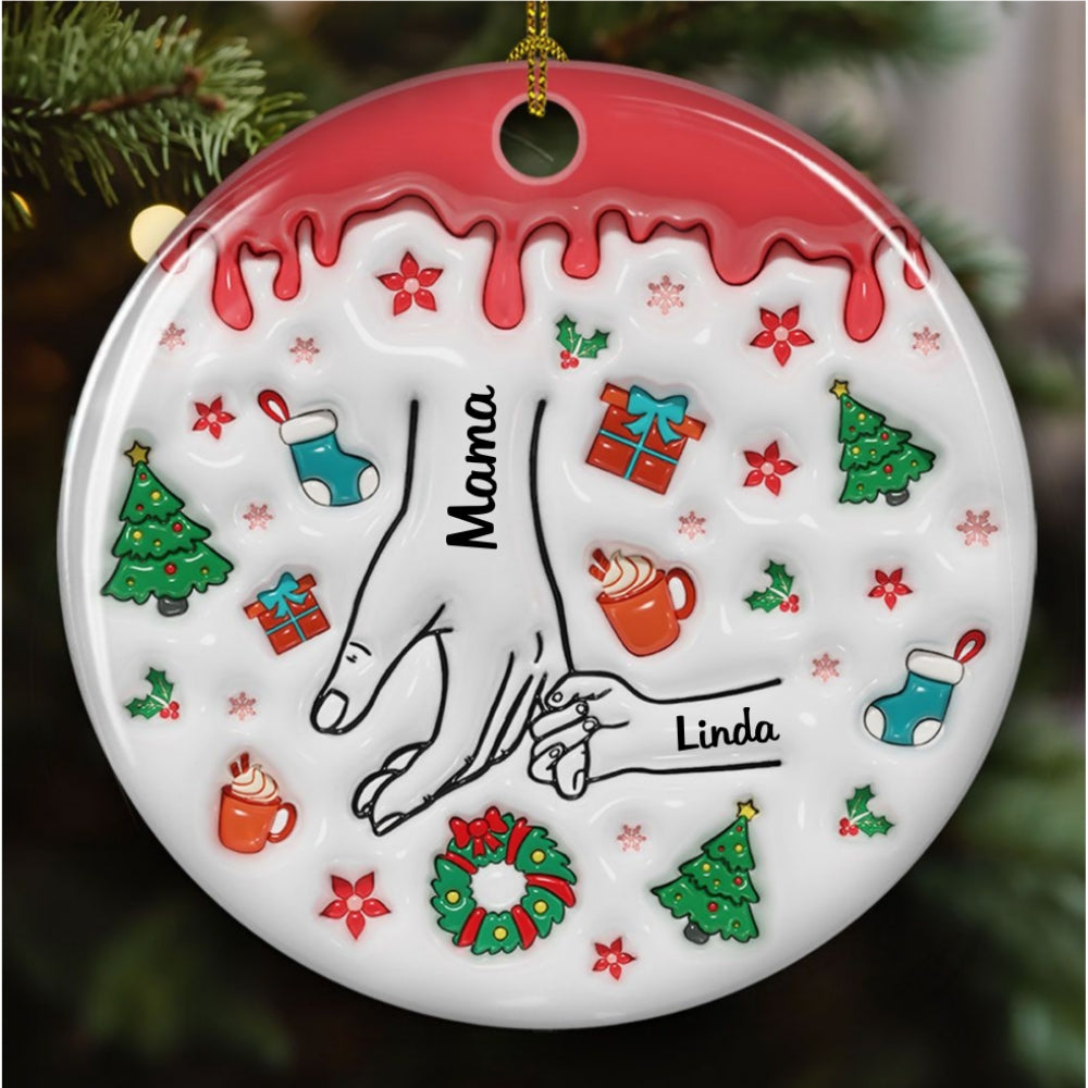 Our Hearts Are Your - Personalized Custom 3D Inflated Effect Ceramic Ornament