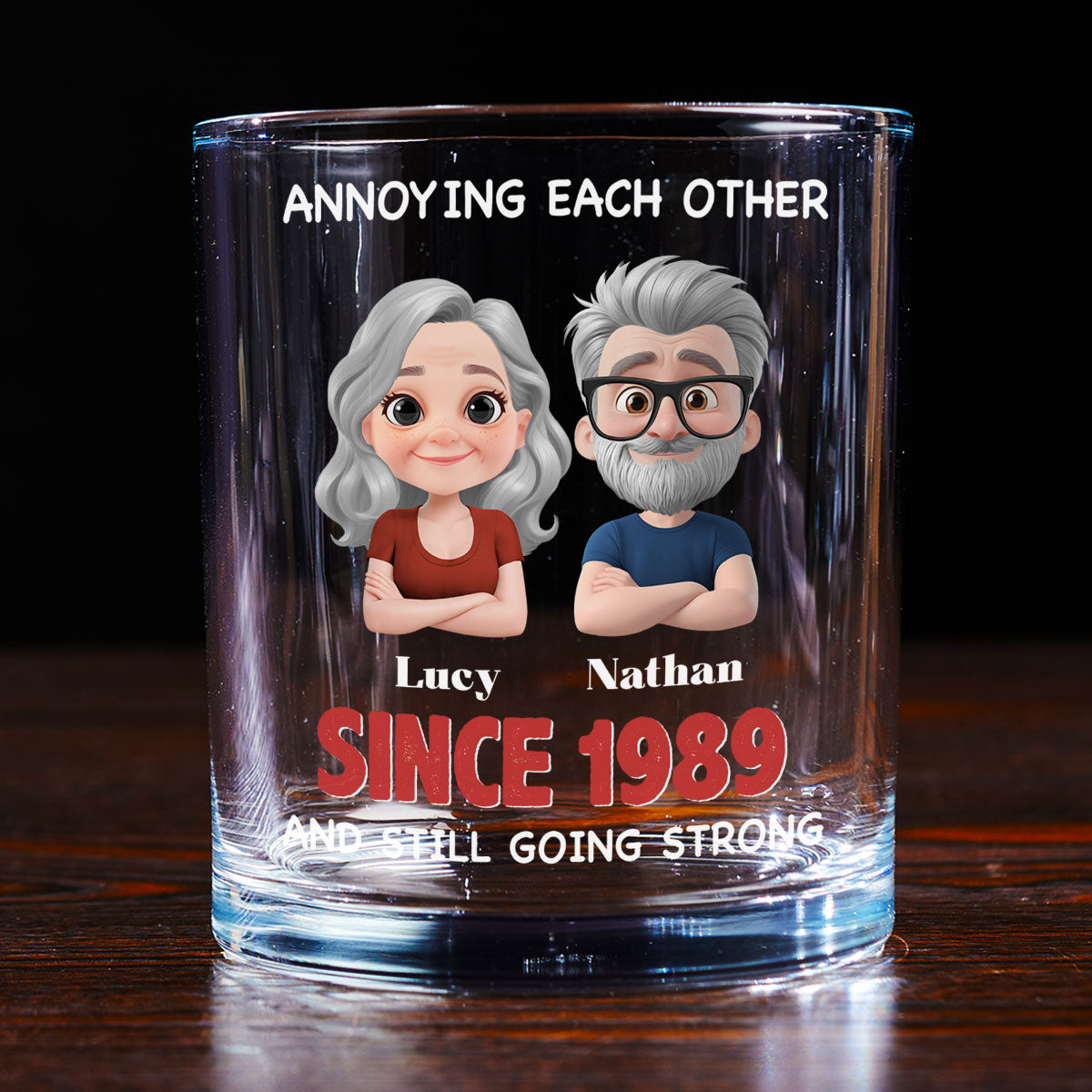 With You Forever - Personalized Custom Whiskey Glass