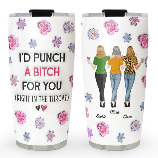 Punch Bitch - Personalized Custom 3D Inflated Effect Tumbler
