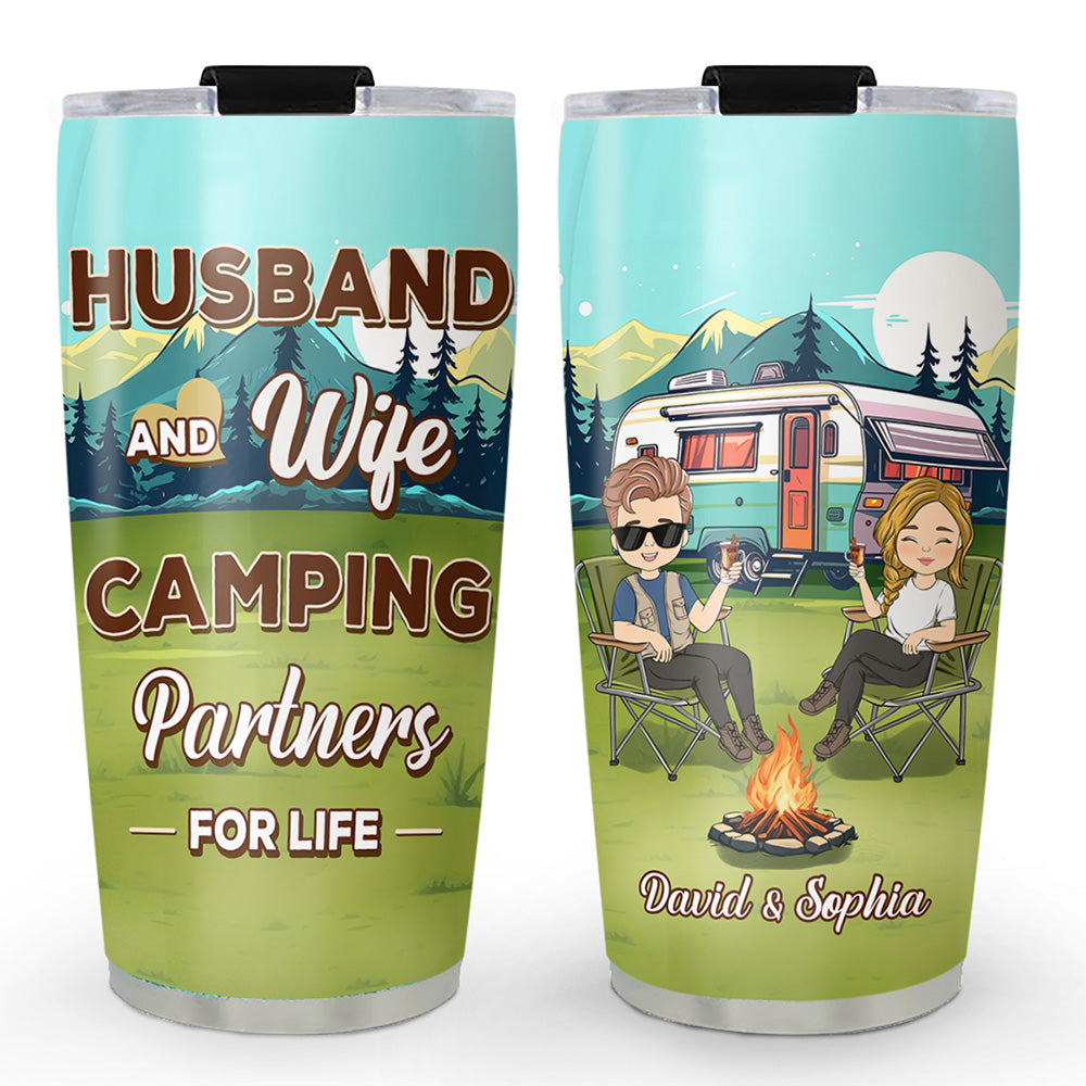 Camping Partners For Life - Personalized Custom Tumbler