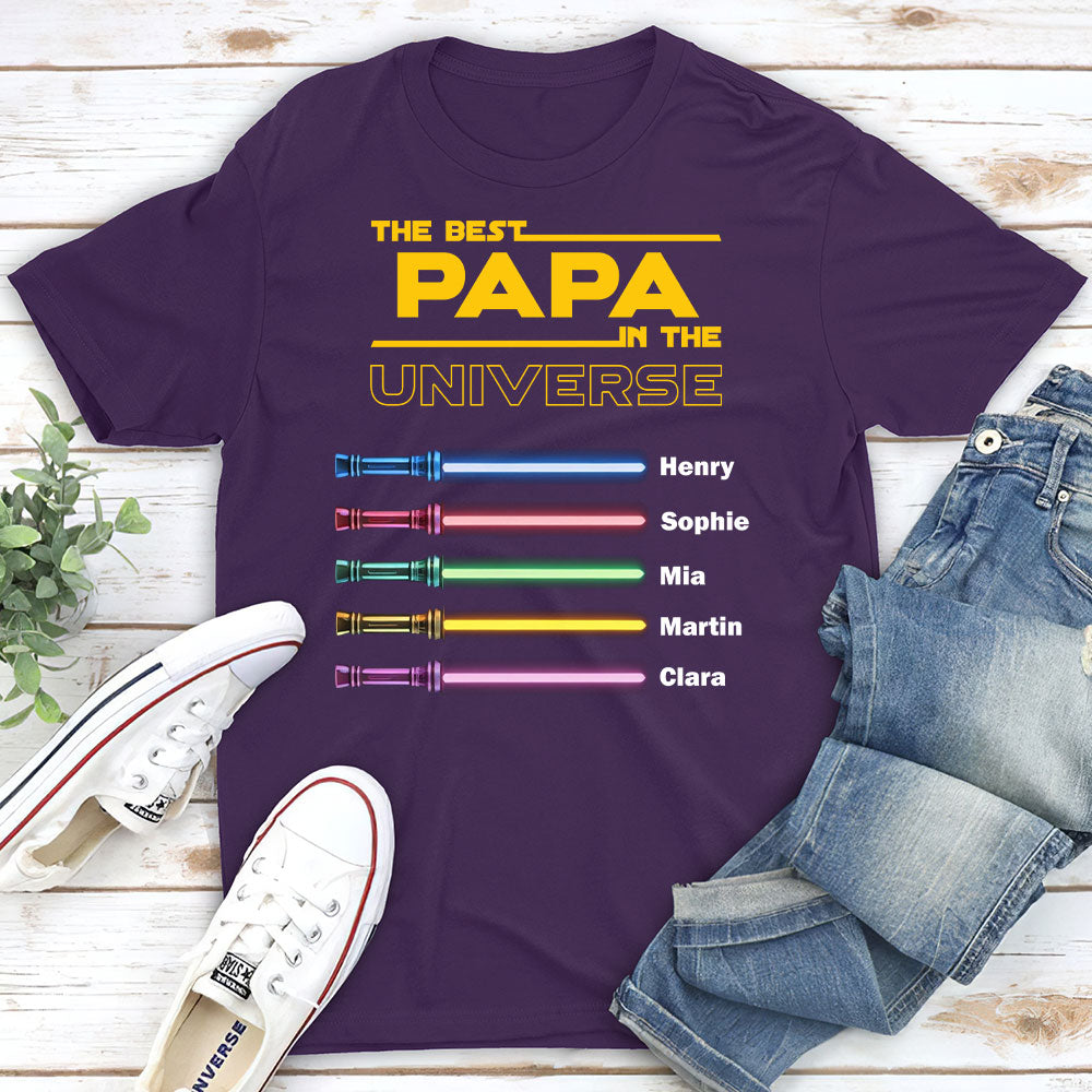 Best Dad In The Universe - Personalized Custom Shirt