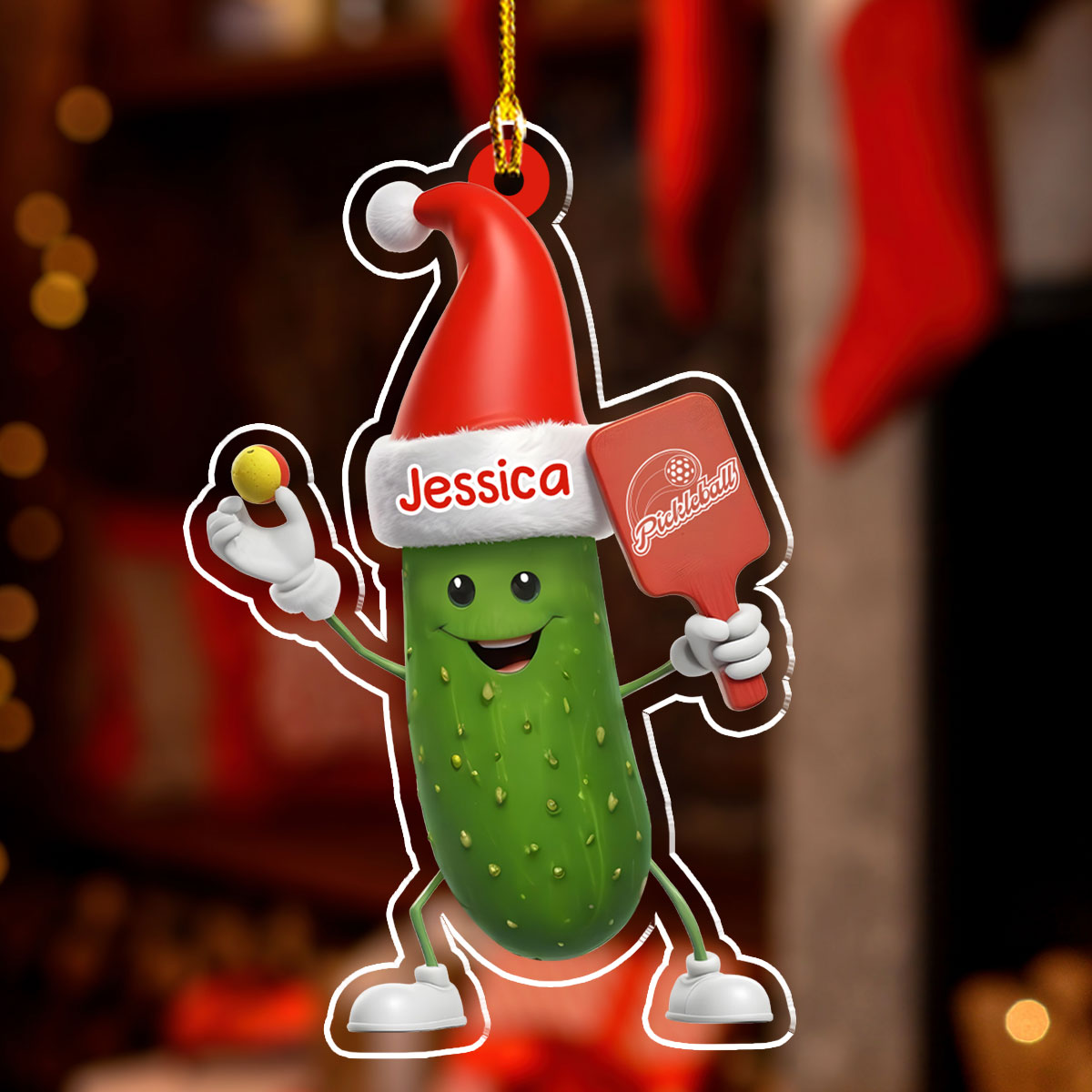 Pickleball Custom Name - Personalized Custom Acrylic Ornament