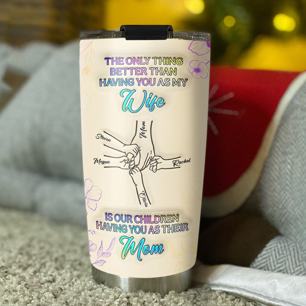 Love You My Beautiful Wife - Personalized Custom 3D Inflated Effect Tumbler