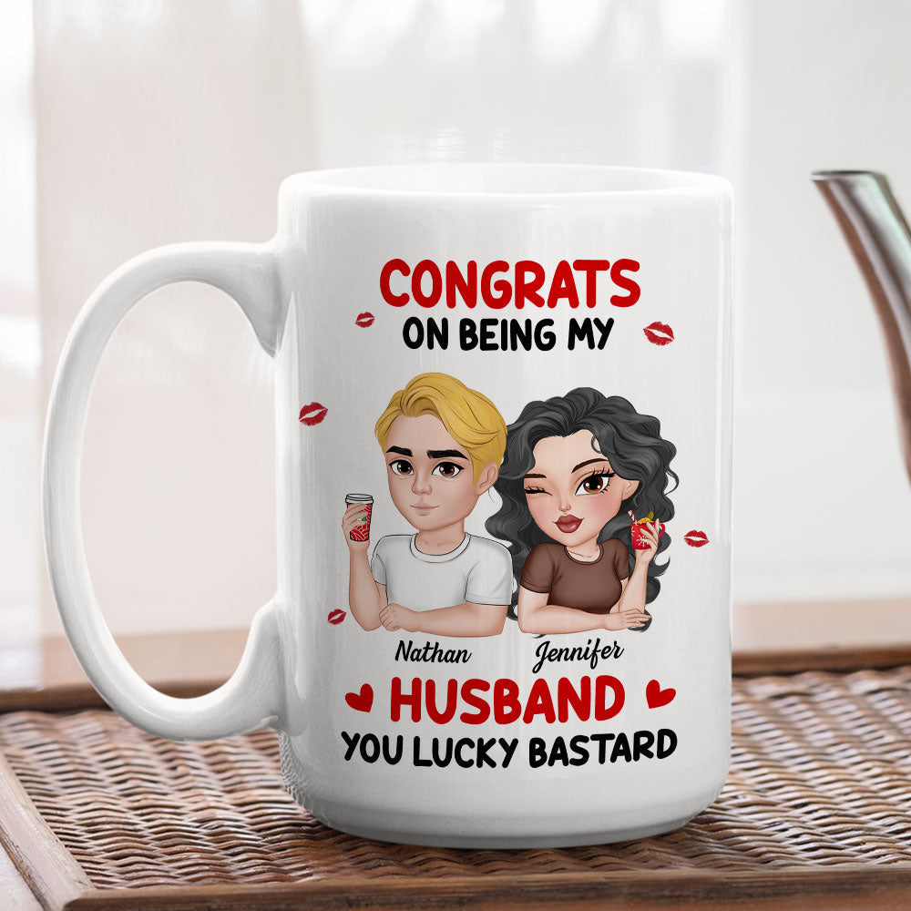 Congrats On Being My Husband - Personalized Custom Coffee Mug