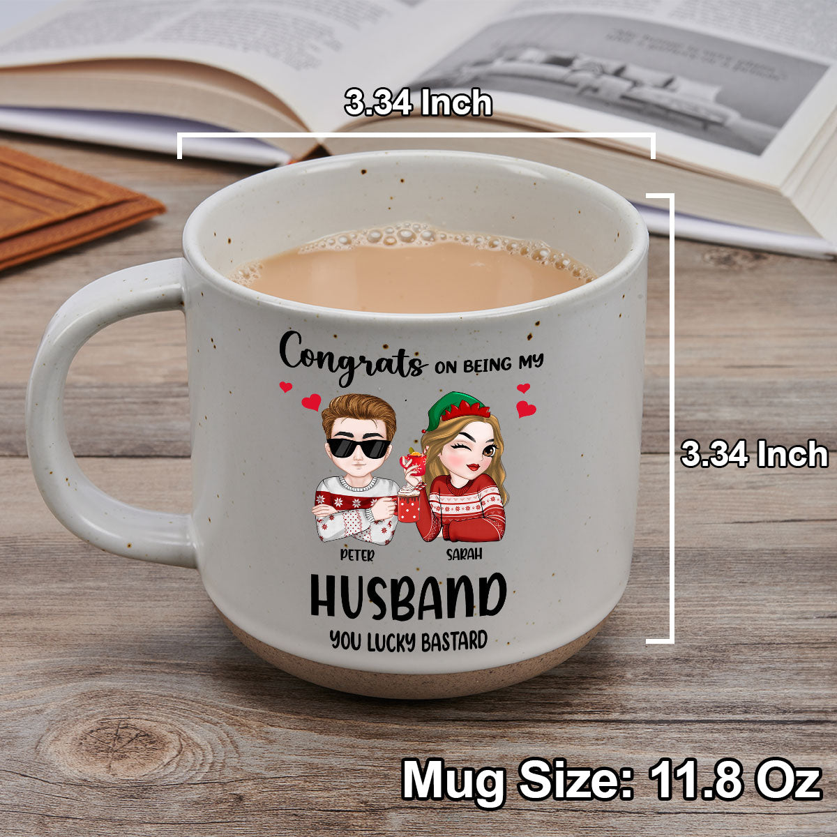 Congrats On Being My Husband - Personalized Custom Pottery Mug