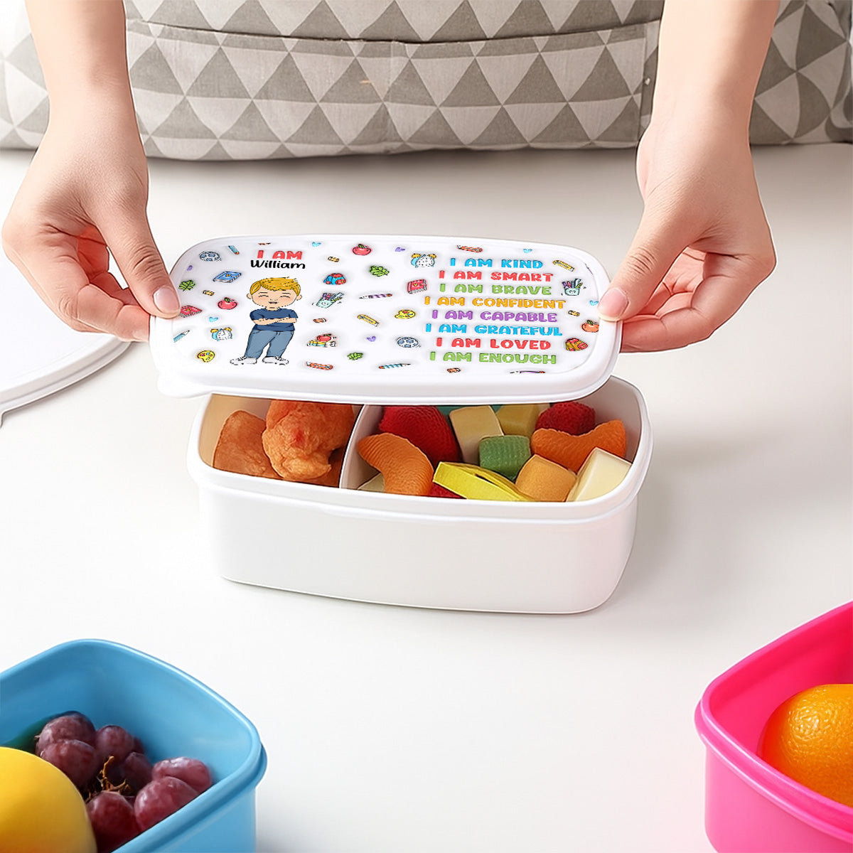 Kind Smart Loved - Personalized Custom Lunch Box