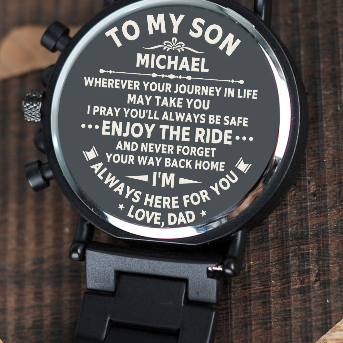 To My Son - Personalized Engraved Wooden Watches GQ026