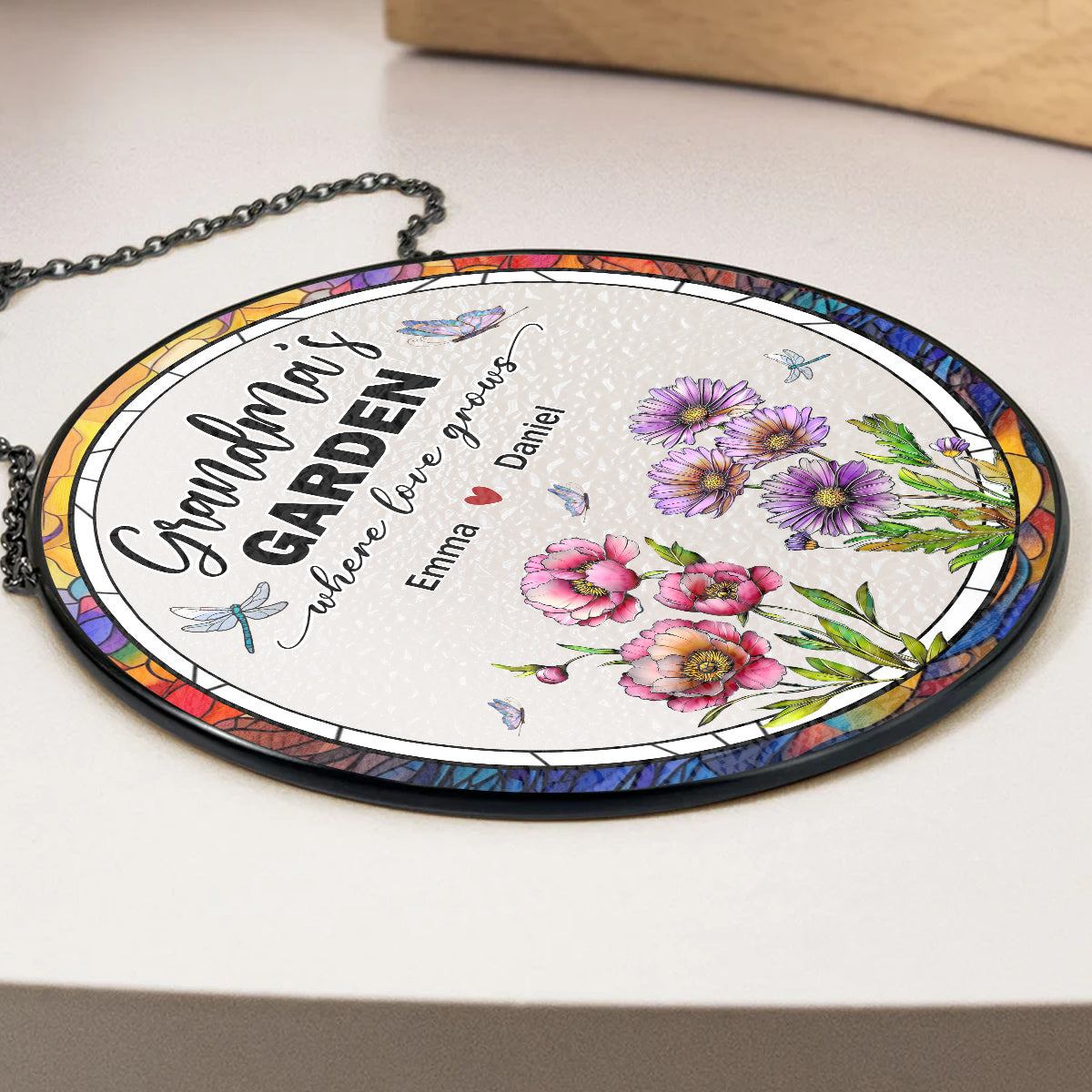 Grandma Garden - Personalized Custom Window Hanging Suncatcher
