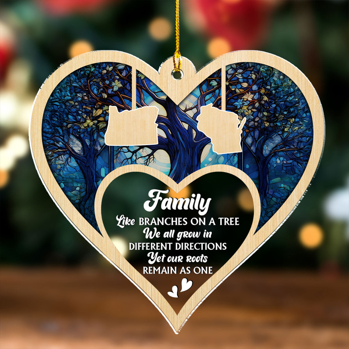 Family Like Branches On A Tree - Personalized Custom Acrylic Ornament