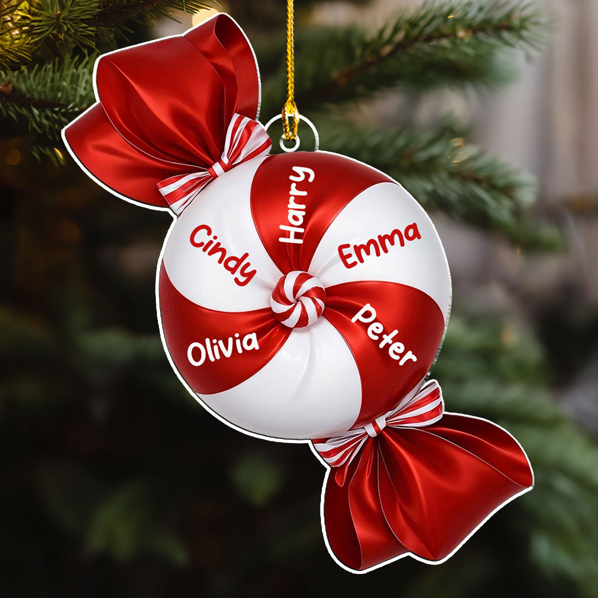 Peppermint Season - Personalized Custom Acrylic Ornament