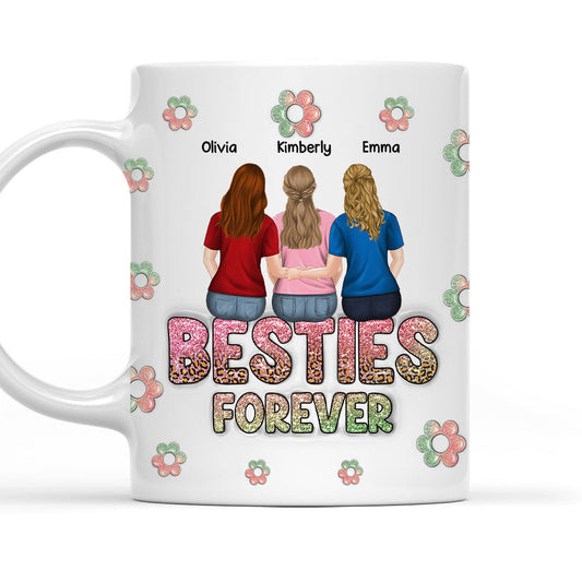 Besties Always Together Forever - Personalized Custom 3D Inflated Effect Mug