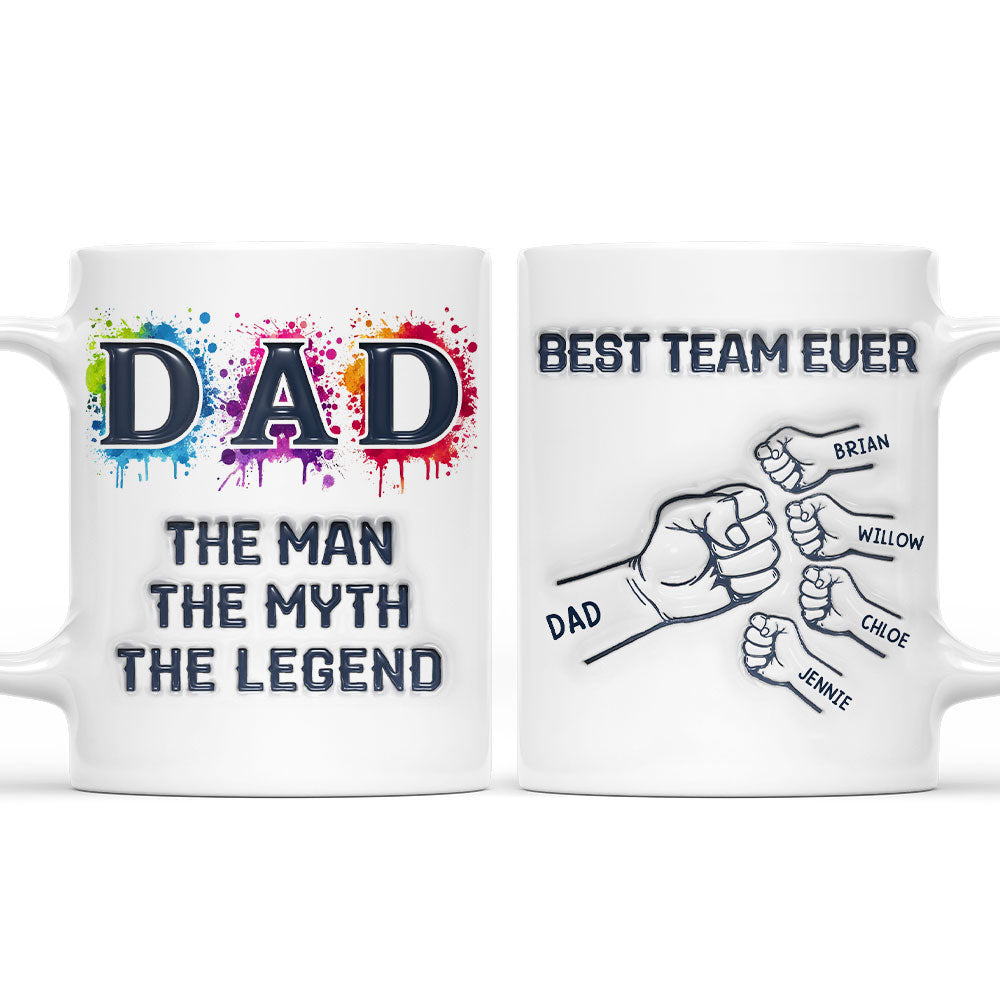 Papa We Love You - Personalized Custom 3D Inflated Effect Mug