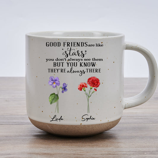 Friends Like Stars - Personalized Custom Pottery Mug