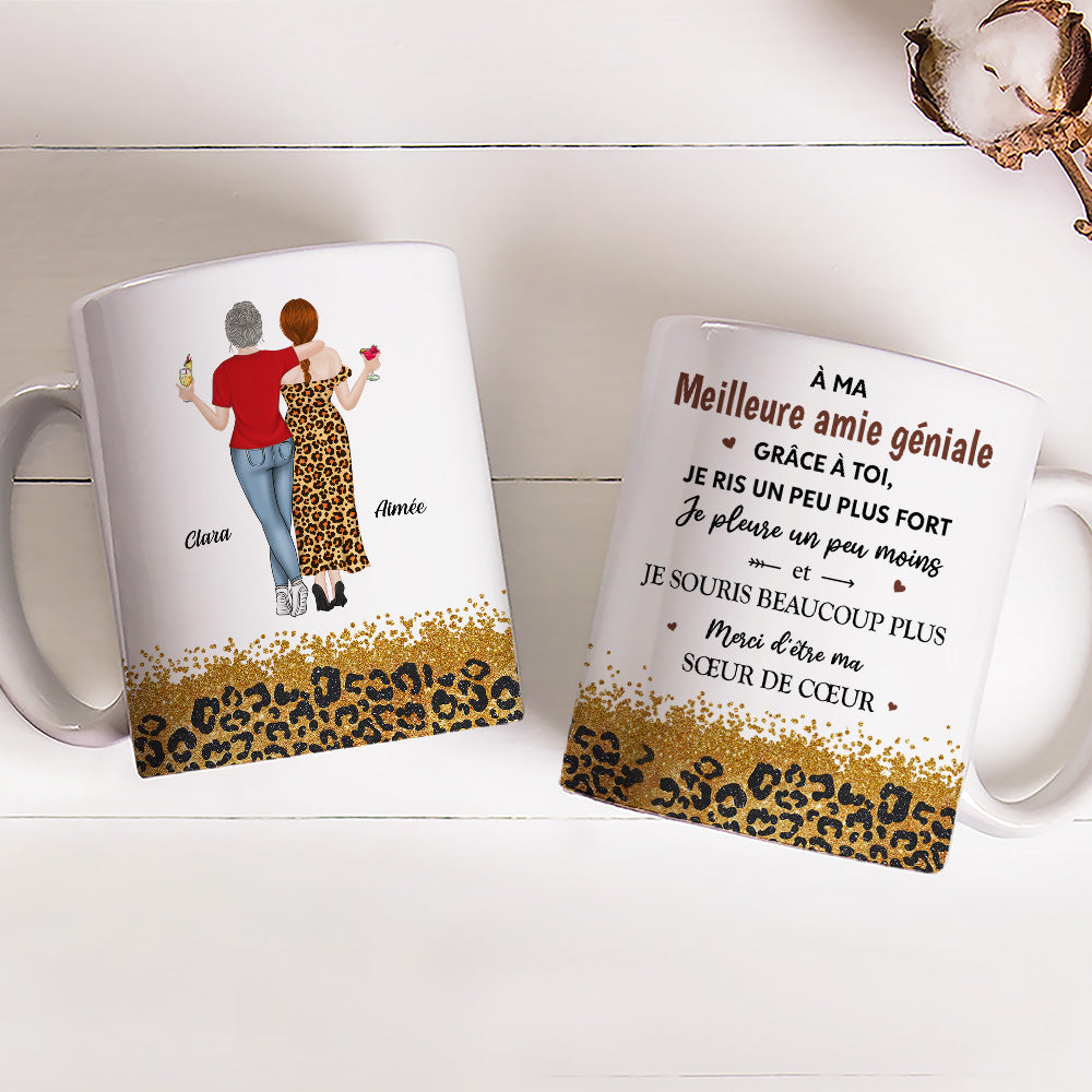 Mug Personnalisé - Grâce À Toi, Je Ris Un Peu Plus Fort