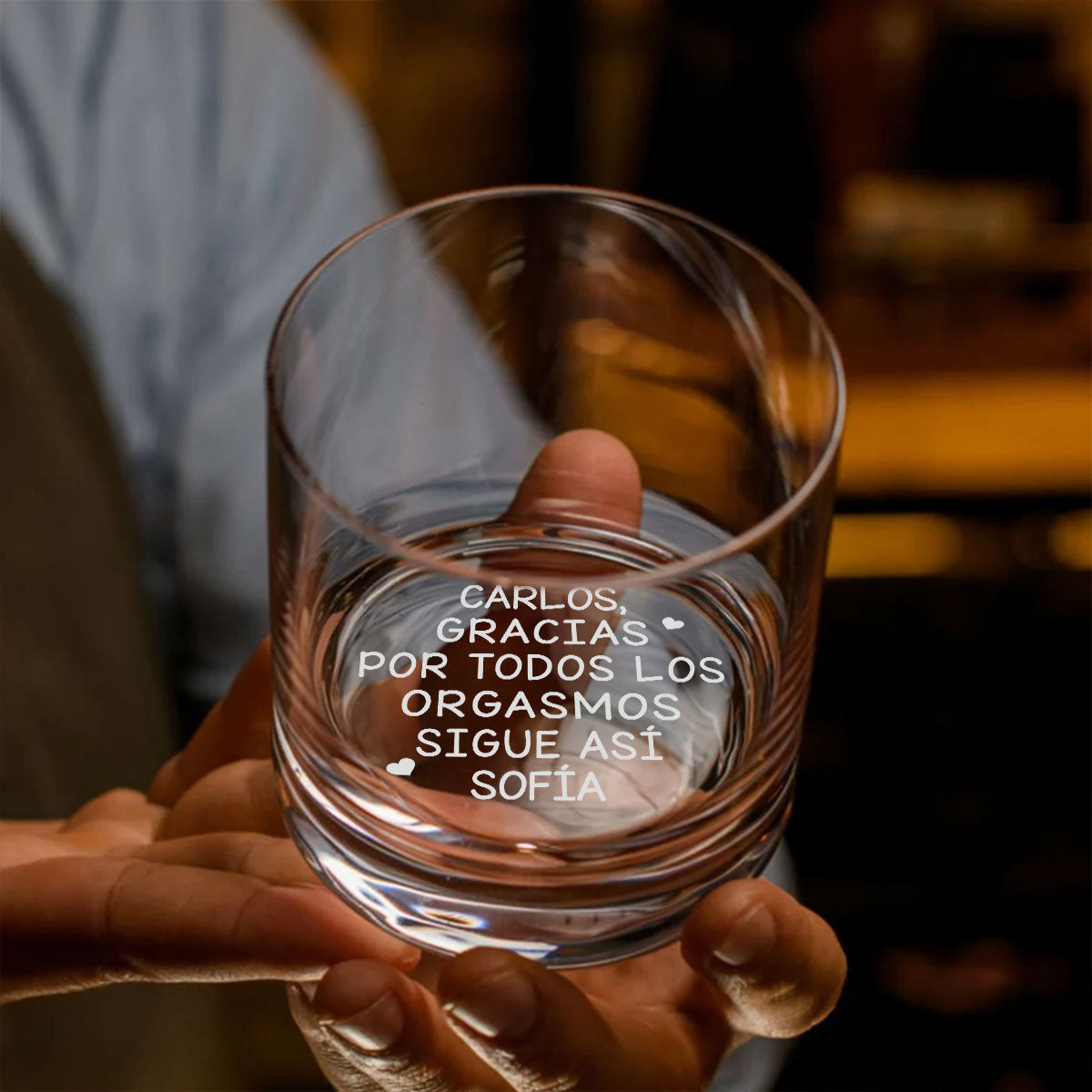 Placer Siempre Garantizado Contigo - Vaso de Whisky Grabado Personalizado