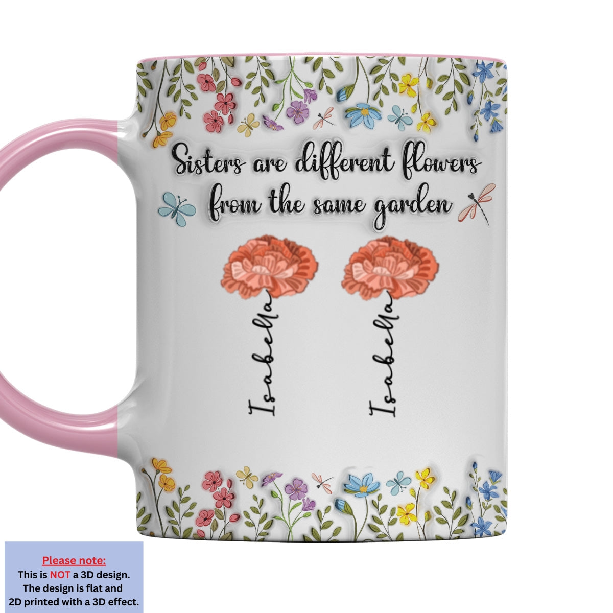 Sisters Make Life More Colorful - Personalized Custom 3D Inflated Effect Accent Mug