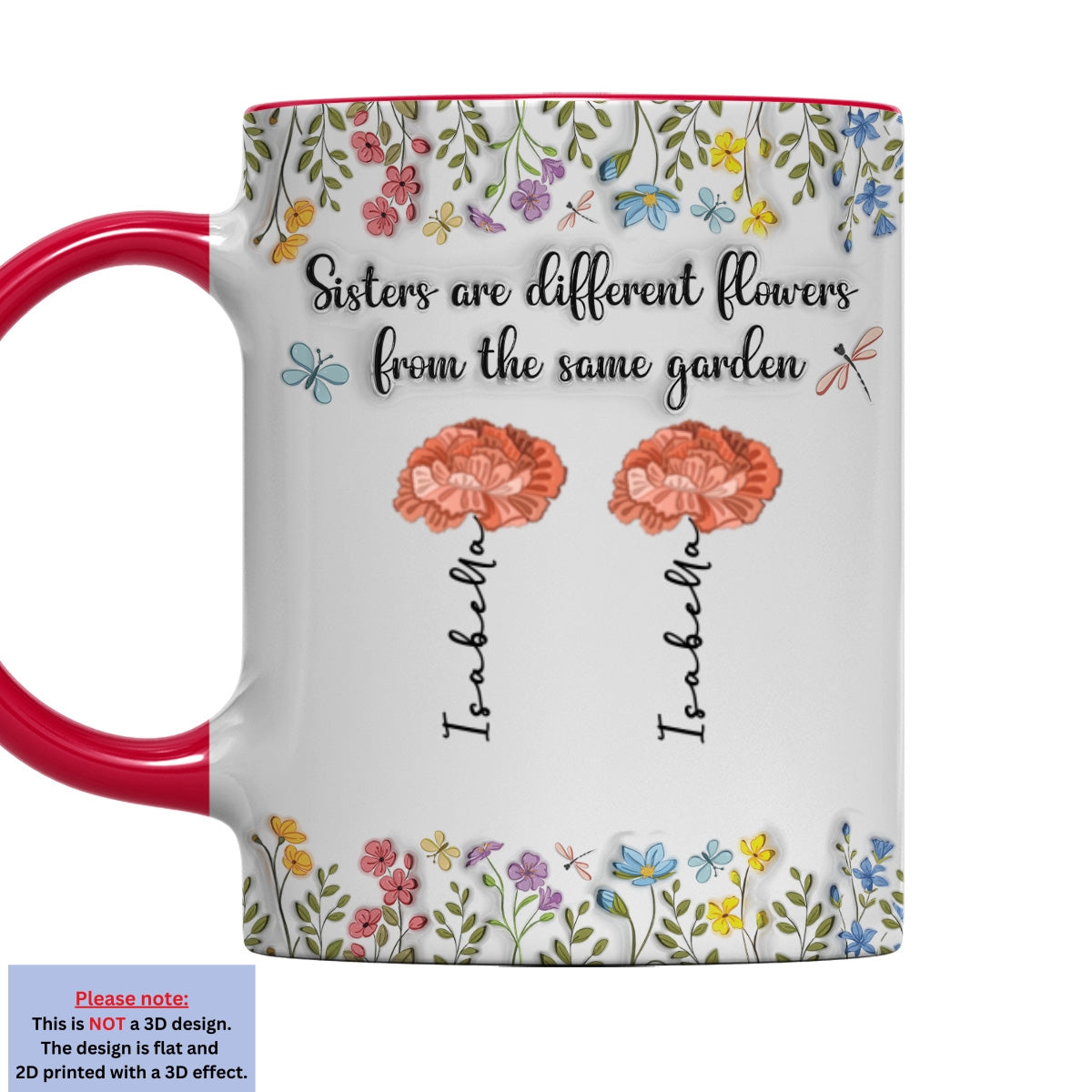 Sisters Make Life More Colorful - Personalized Custom 3D Inflated Effect Accent Mug