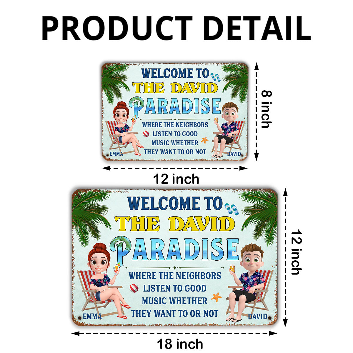 Welcome To Our Pool - Personalized Custom Metal Sign