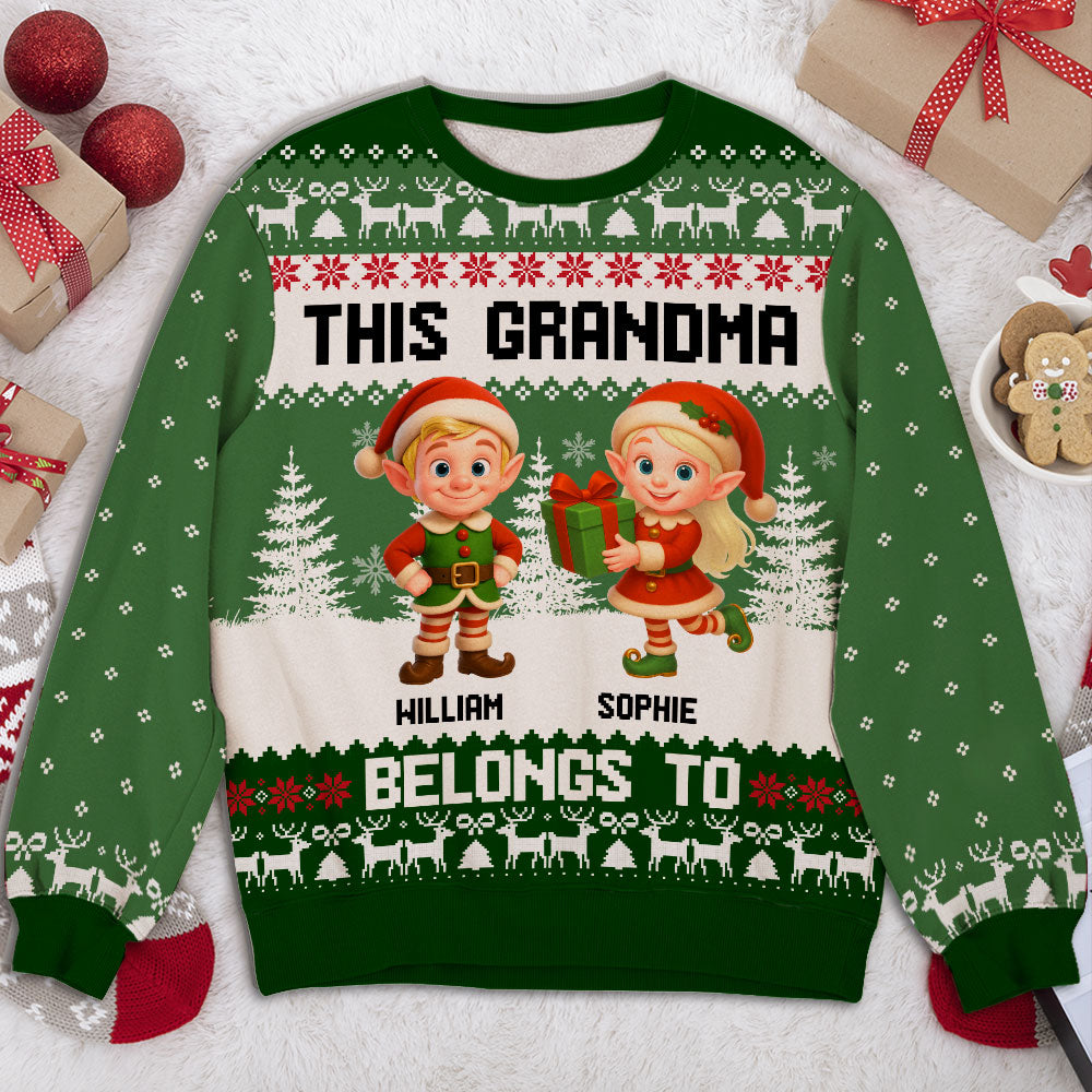 Grandma Elves - Personalized Custom All-Over-Print Sweatshirt
