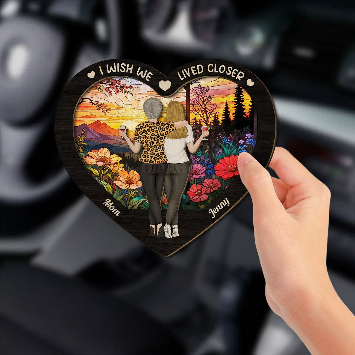 I Wish You Lived Next Door - Personalized Custom Car Visor Clip