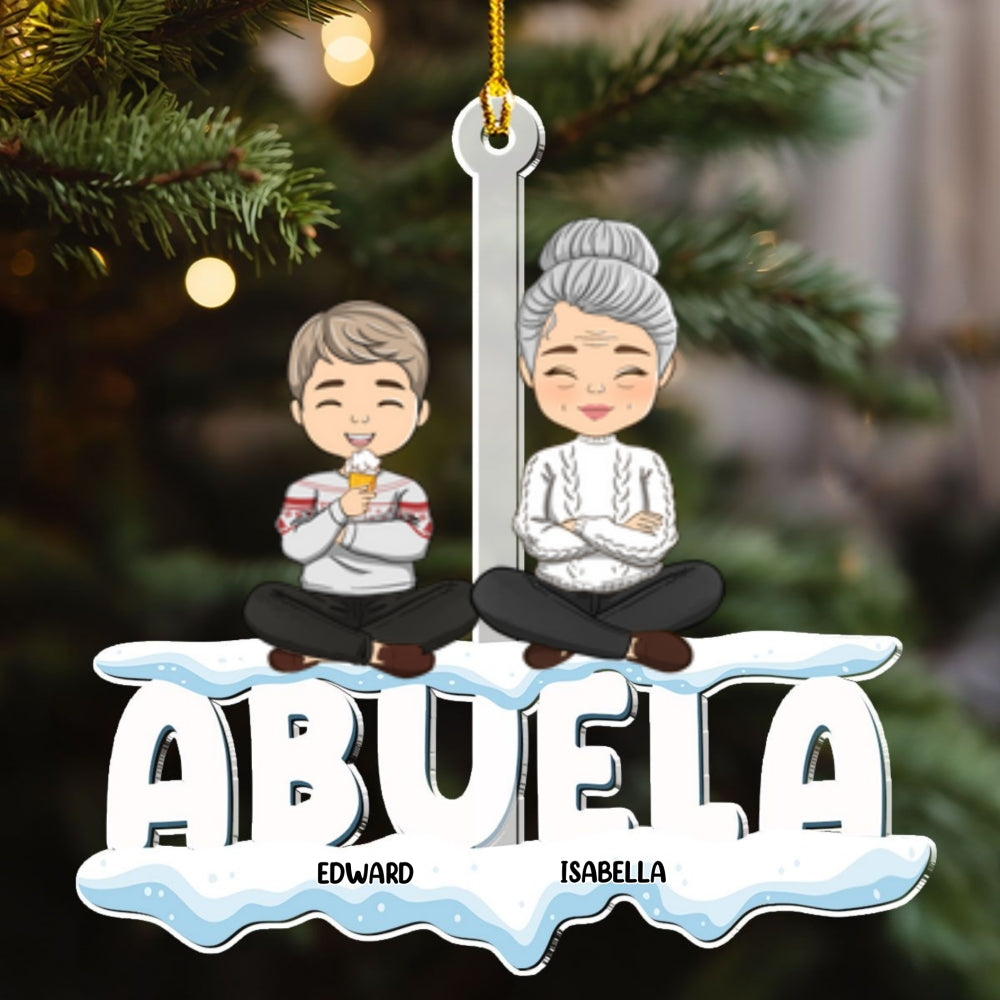 Grandparents And Kids - Personalized Custom Acrylic Ornament