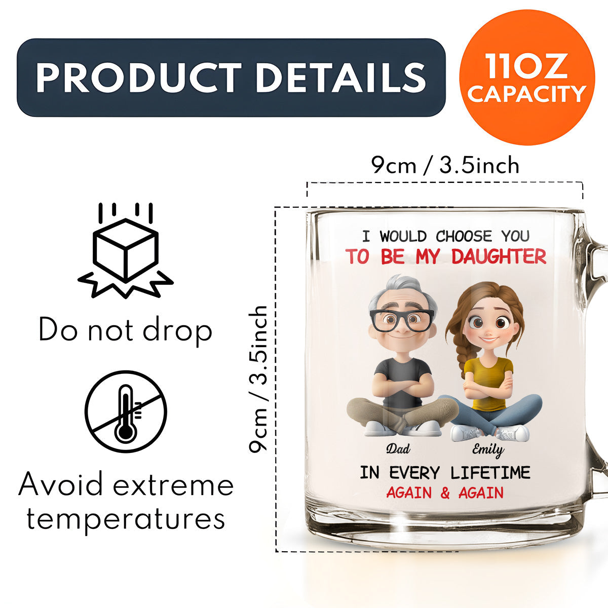 Always Choose You - Personalized Custom Glass Mug